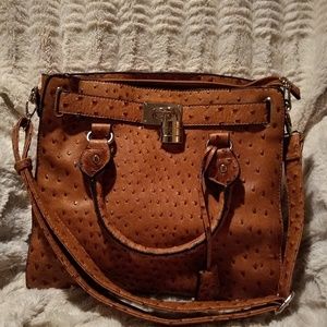 Ostrich hand bag tote NEW